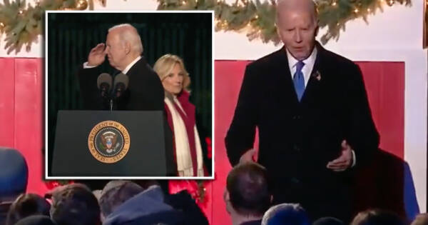 BONUS VIDEO: Joe Gets Lost at Christmas Tree Lighting‚ Salutes Non-Existent Soldier‚ Jill Drags Away