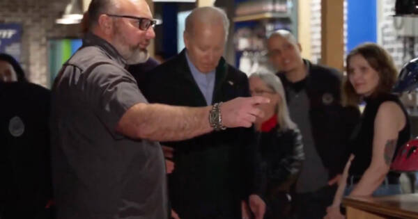 BONUS VIDEO: Shop Owner Manhandles Biden Before He Walks Mindlessly into a Display Case