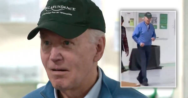NOBODY’S HOME: Biden Tries to Jog‚ Fails Twice‚ Then Randomly Screams ‘I Got a New Hat!’