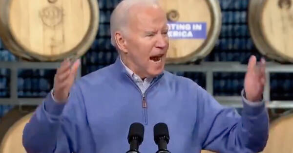 SENILE JOE SPIRALS: Biden Screams About Beer‚ ‘Earth Riders’‚ Says Trump is His Old ‘Professor’