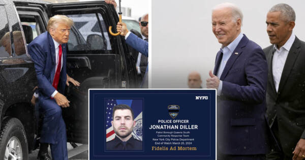 TALE of TWO PRESIDENTS: Biden Raises Cash While Trump Visits Family of Slain Cop