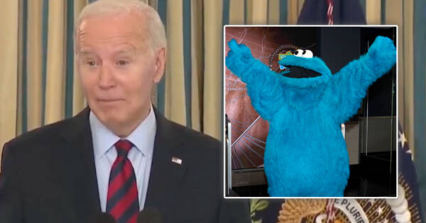 BIDEN SHOCKS: Dementia Joe Rants About the ‘Cookie Monster’ During Train Wreck Address