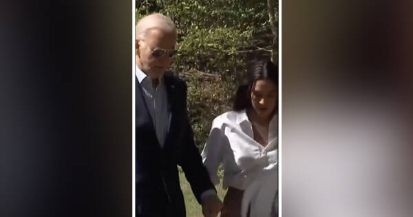 TO THE NURSING HOME&;#33; Shock Footage Shows AOC Escorting Senile Biden by Hand