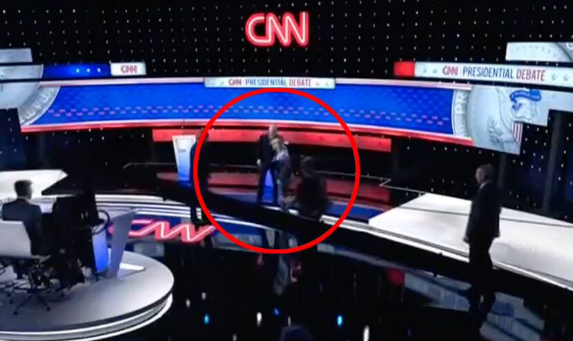 TRAIN WRECK: First Lady Helps Feeble Joe Exit the Stage, Walk Down a Few Steps