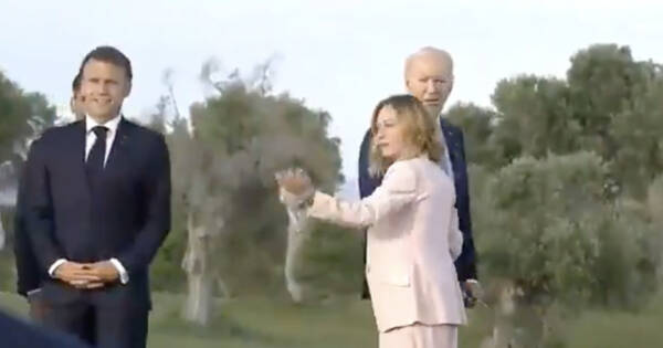 HARD TO WATCH: Senile Biden Wanders Off in Italy, Foreign Leaders Grab Him